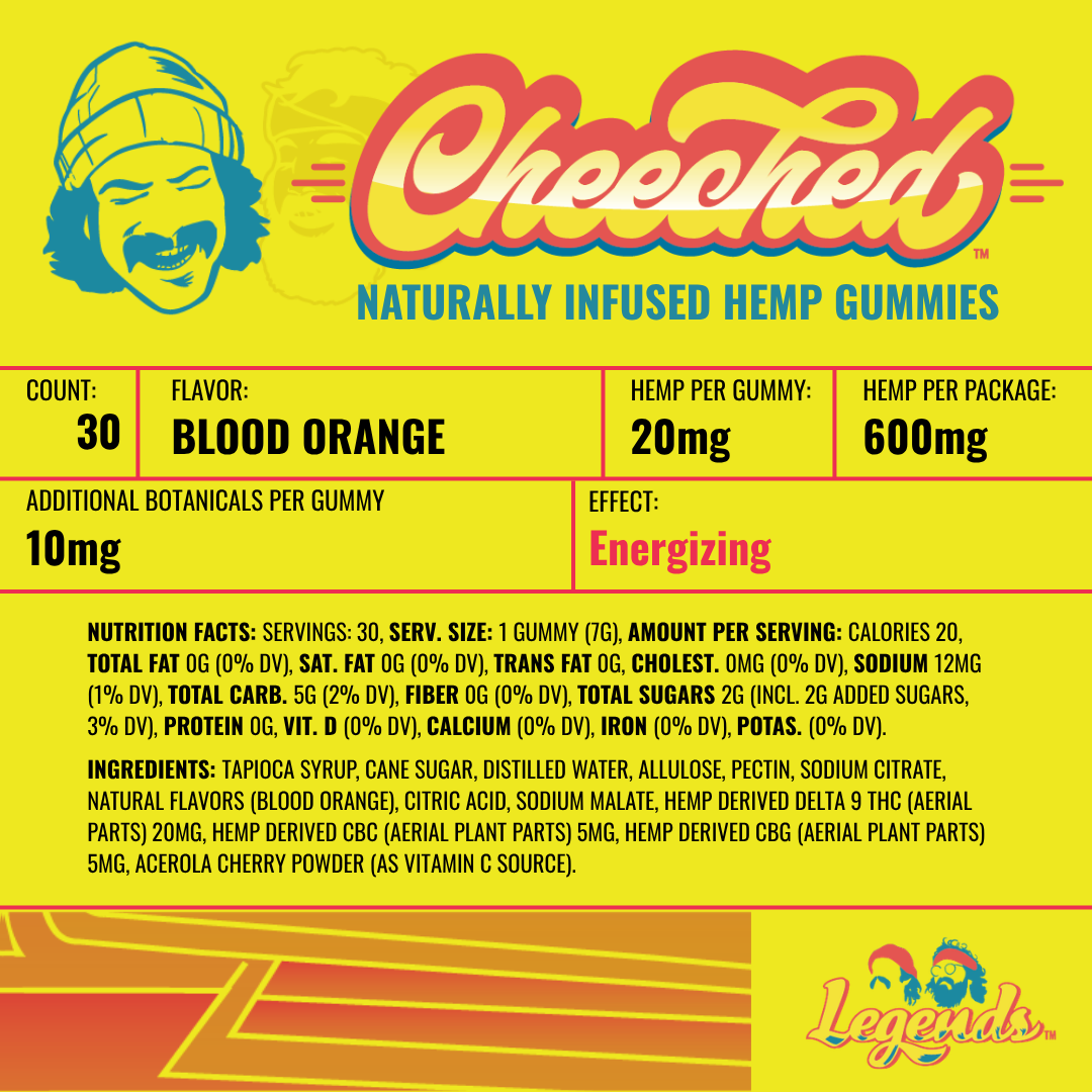 Cheeched Legends Gummies 30ct - Blood Orange