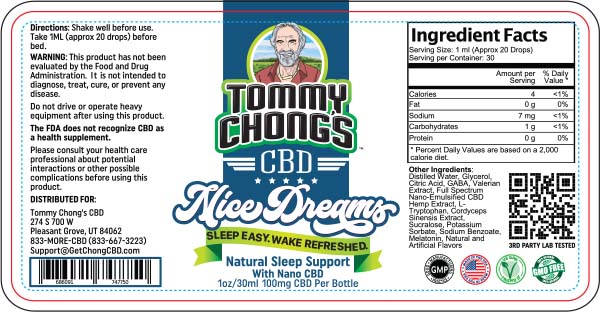 Tommy Chong's Nice Dreams Sleep Tincture 2-Pack