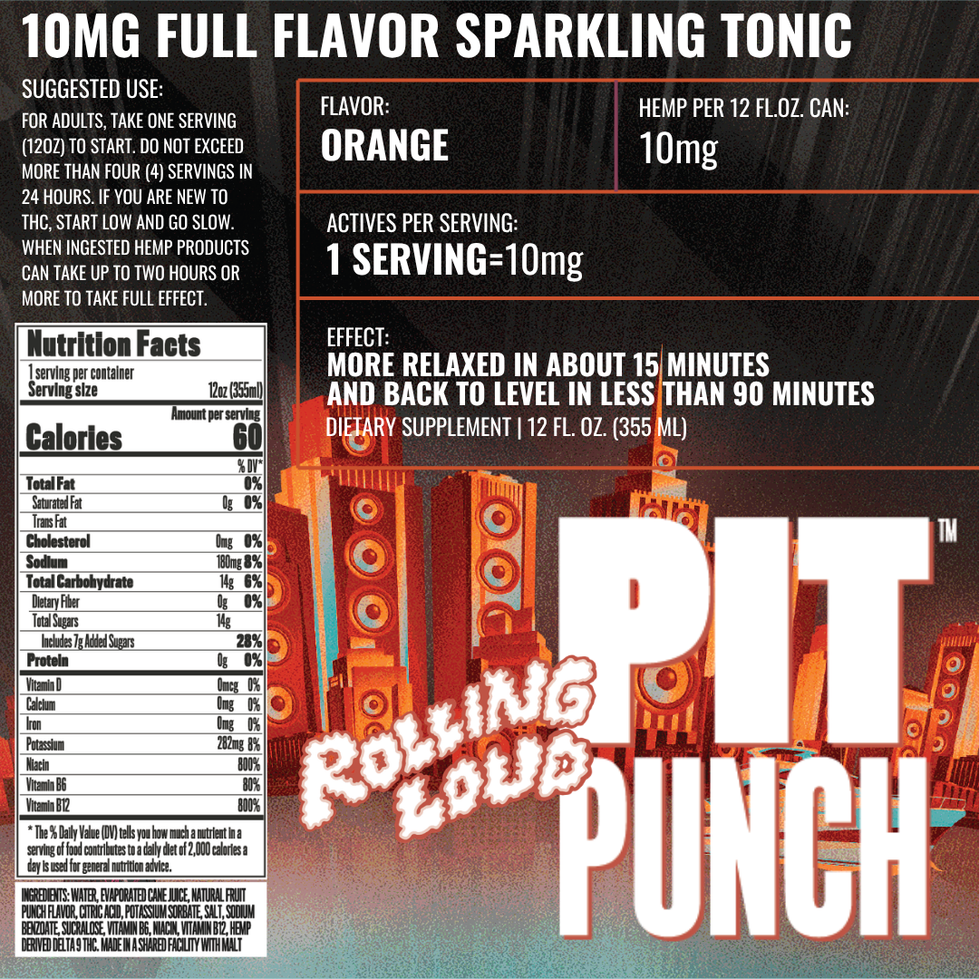 Rolling Loud Pit Punch 10mg - Orange