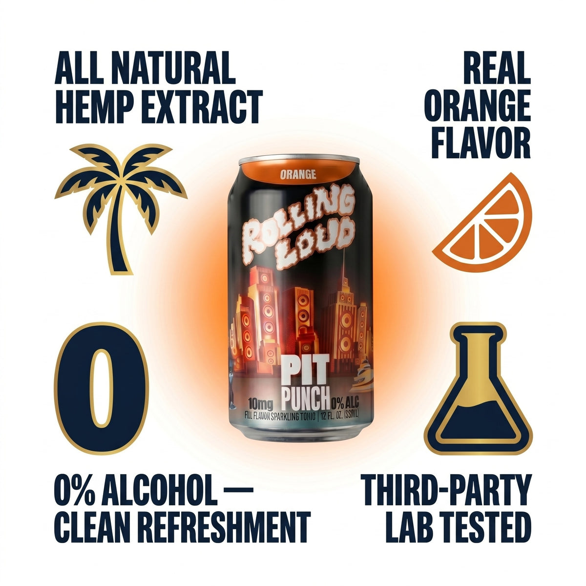 Rolling Loud Pit Punch 10mg - Orange