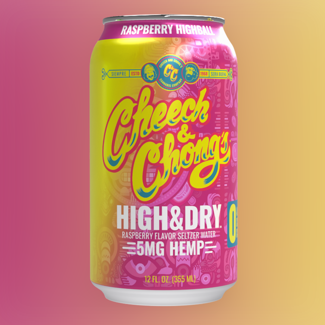 Cheech and Chong's High & Dry Hemp Seltzer - Raspberry Highball