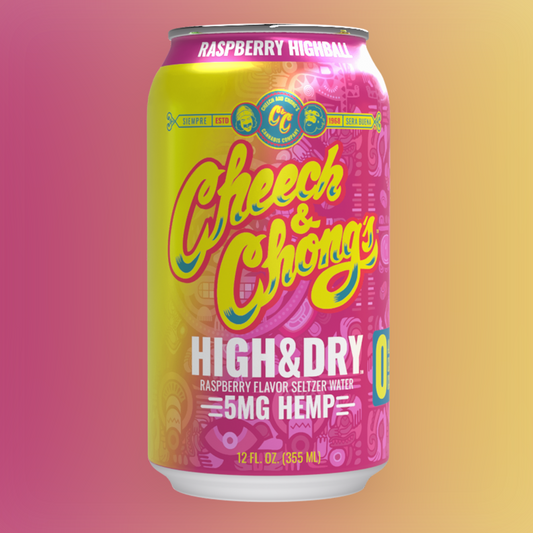 Cheech and Chong's High & Dry Hemp Seltzer - Raspberry Highball