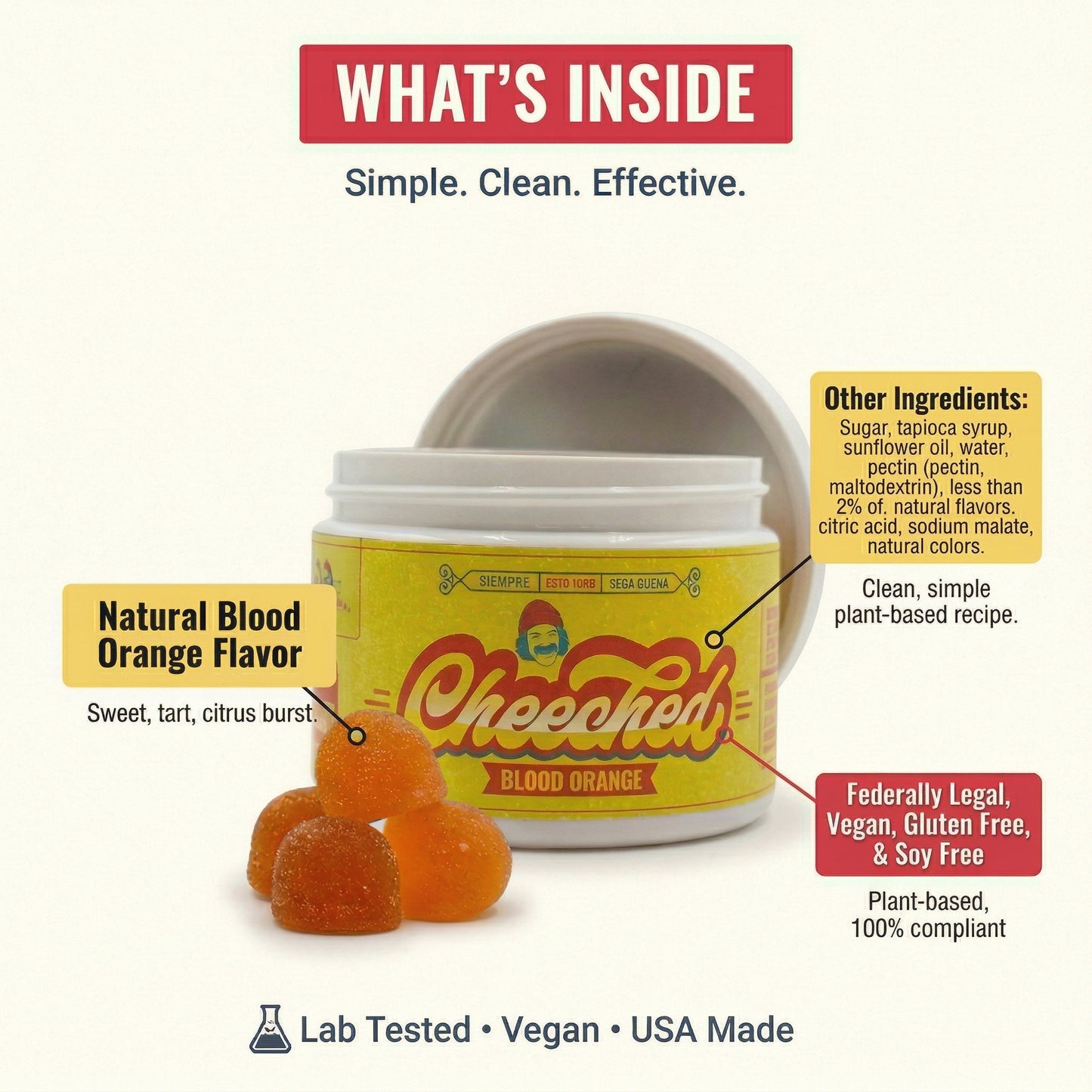 Cheeched Legends Gummies 30ct - Blood Orange