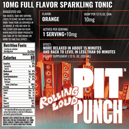 Rolling Loud Pit Punch 10mg - Orange