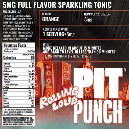 Rolling Loud Pit Punch 5mg - Orange