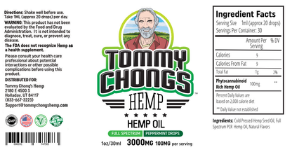 Tommy Chong's 3000MG Full Spectrum Hemp Tincture